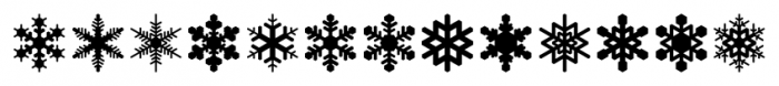 Snowflake Assortment Regular Font UPPERCASE