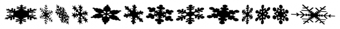 Snowflakes Falling Regular Font LOWERCASE