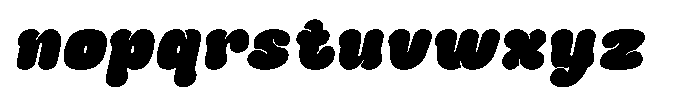 Snap Pop Italic Font LOWERCASE