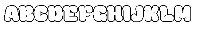 Snap Pop Outline Font UPPERCASE