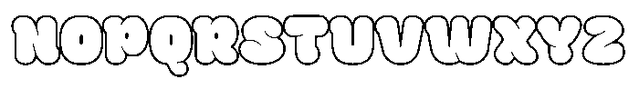 Snap Pop Outline Font UPPERCASE
