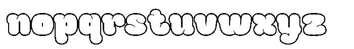 Snap Pop Outline Font LOWERCASE