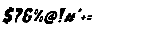 Snarl Rough Italic Font OTHER CHARS