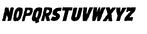 Snarl Rough Italic Font UPPERCASE