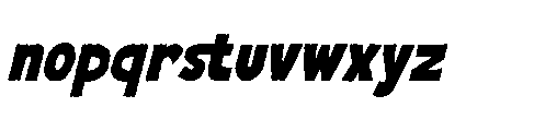 Snarl Rough Italic Font LOWERCASE