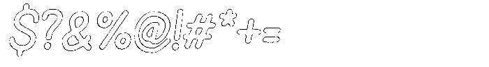 Snova Nova Brush Outline Italic Font OTHER CHARS