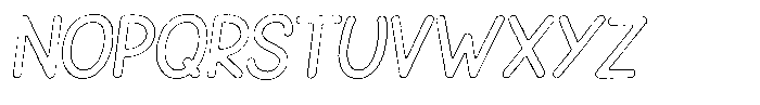 Snova Nova Brush Outline Italic Font UPPERCASE