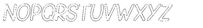 Snova Nova Brush Outline Italic Font LOWERCASE