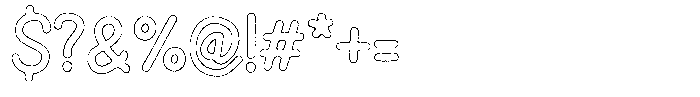 Snova Nova Brush Outline Font OTHER CHARS