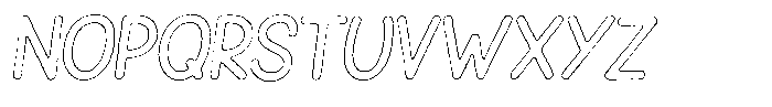 Snova Nova Cut Outline Italic Font UPPERCASE