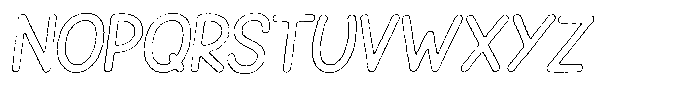 Snova Nova Cut Outline Italic Font LOWERCASE