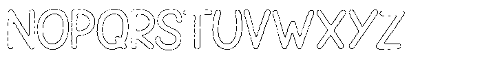 Snova Nova Cut Outline Font LOWERCASE