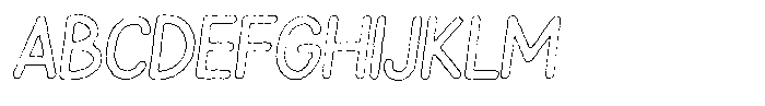 Snova Nova Eroded Outline Italic Font UPPERCASE