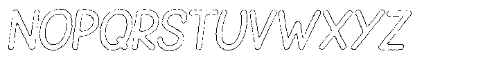 Snova Nova Eroded Outline Italic Font LOWERCASE