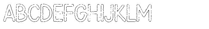 Snova Nova Eroded Outline Font UPPERCASE
