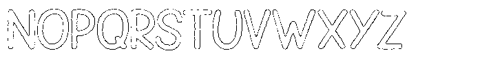 Snova Nova Eroded Outline Font UPPERCASE
