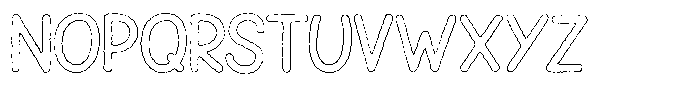 Snova Nova Eroded Outline Font LOWERCASE