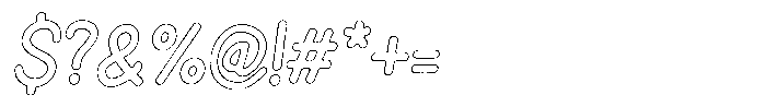 Snova Nova Grit Outline Italic Font OTHER CHARS