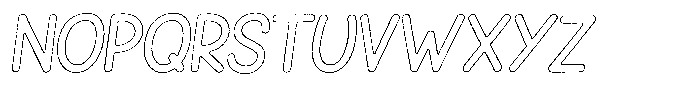 Snova Nova Grit Outline Italic Font UPPERCASE