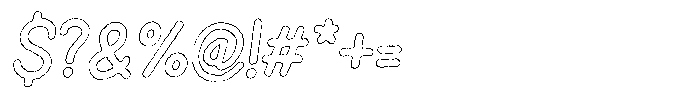 Snova Nova Ink Outline Italic Font OTHER CHARS