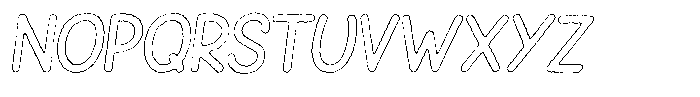 Snova Nova Ink Outline Italic Font LOWERCASE