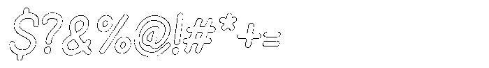 Snova Nova Outline Italic Font OTHER CHARS