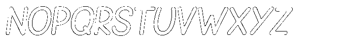 Snova Nova Outline Italic Font LOWERCASE