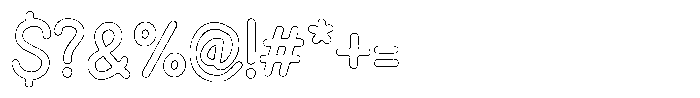 Snova Nova Outline Font OTHER CHARS