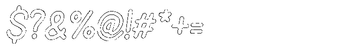 Snova Nova Rough Outline Italic Font OTHER CHARS