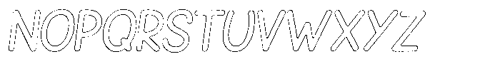 Snova Nova Rough Outline Italic Font UPPERCASE