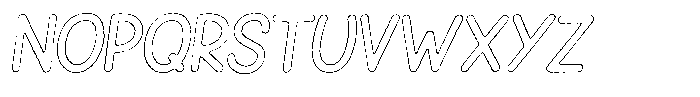 Snova Nova Rough Outline Italic Font LOWERCASE