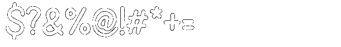 Snova Nova Rough Outline Font OTHER CHARS