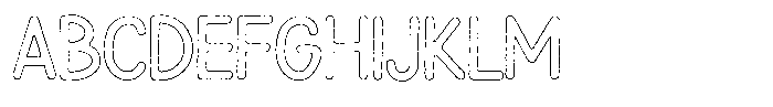 Snova Nova Rough Outline Font UPPERCASE