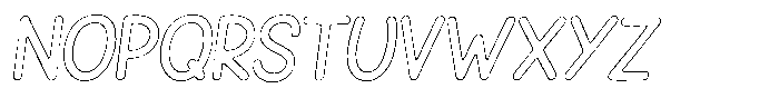 Snova Nova Rust Outline Italic Font LOWERCASE