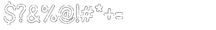 Snova Nova Rust Outline Font OTHER CHARS