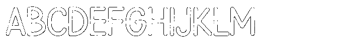 Snova Nova Rust Outline Font UPPERCASE