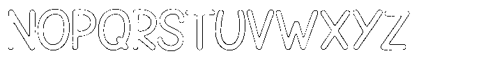 Snova Nova Rust Outline Font LOWERCASE