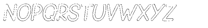 Snova Nova Scratch Outline Italic Font LOWERCASE