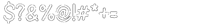 Snova Nova Scratch Outline Font OTHER CHARS