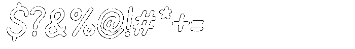 Snova Nova Worn Outline Italic Font OTHER CHARS