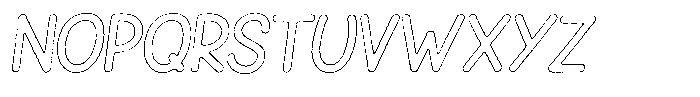 Snova Nova Worn Outline Italic Font UPPERCASE