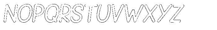 Snova Nova Worn Outline Italic Font LOWERCASE
