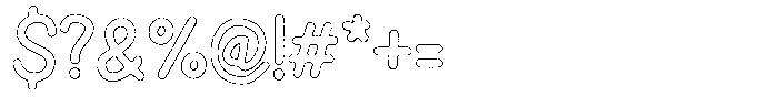Snova Nova Worn Outline Font OTHER CHARS