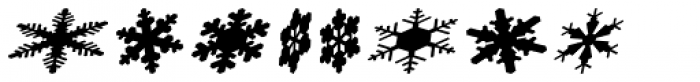 Snowflakes Falling Font LOWERCASE