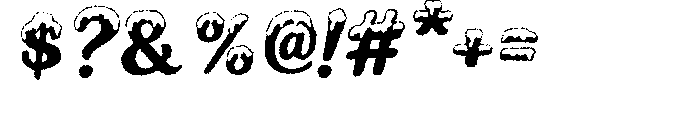 Snowy Smile Distort Font OTHER CHARS