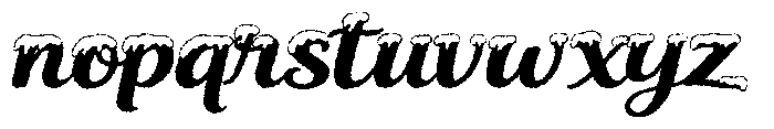 Snowy Smile Distort Font LOWERCASE