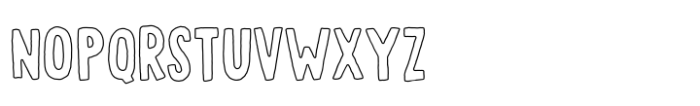 Snushane Outline Font LOWERCASE