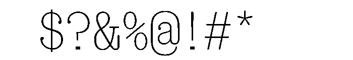 Snapshot Thin Font OTHER CHARS