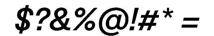 Sneak MediumItalic Font OTHER CHARS