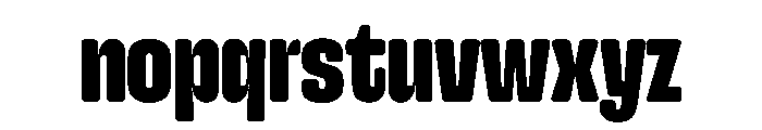 Snug CompactBlack Instance Font LOWERCASE